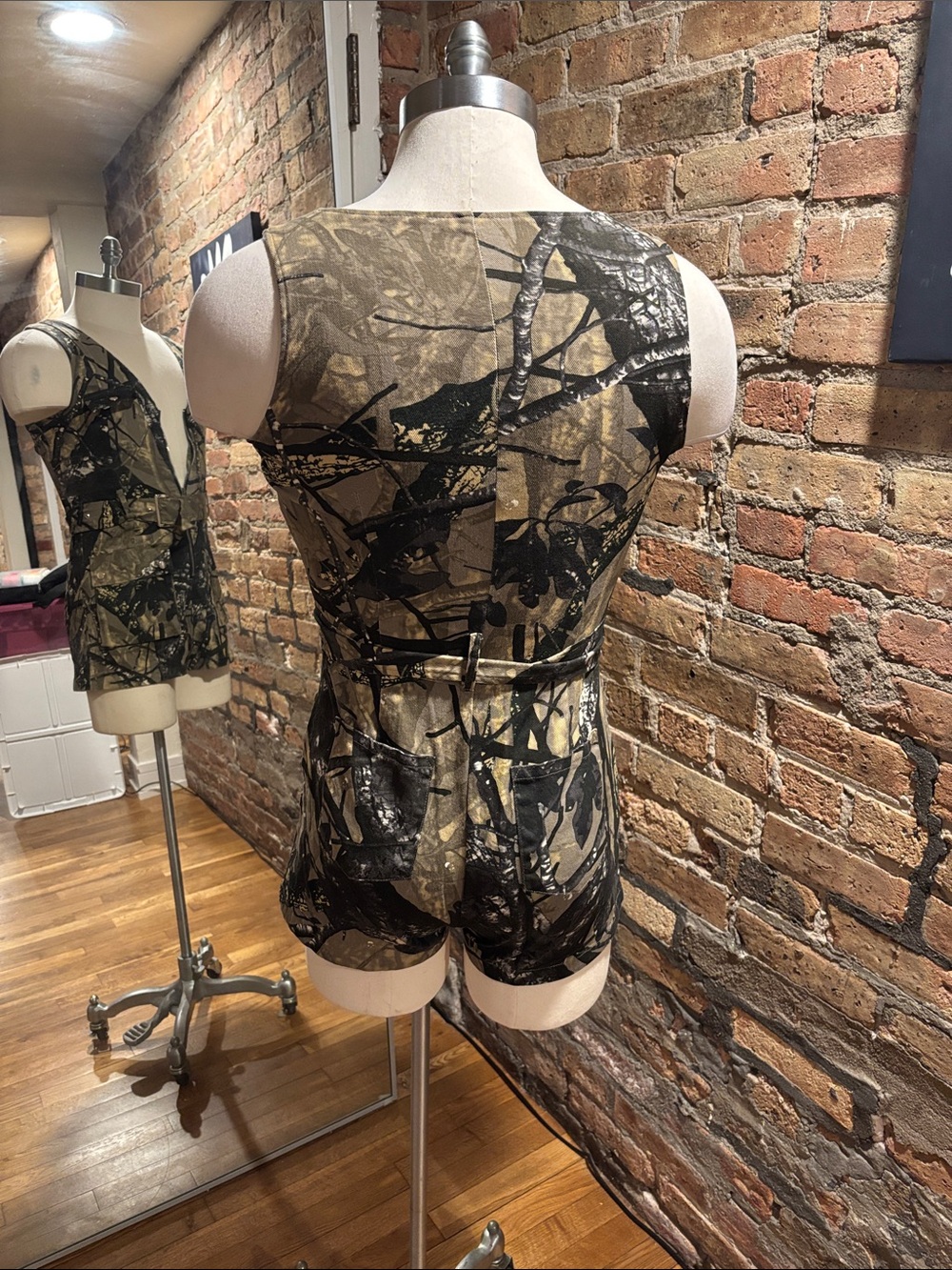 Akira denim Camo Romper - Picture 2 of 3